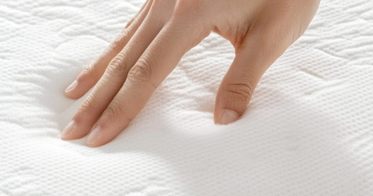 マットレスの硬さを確認している画像